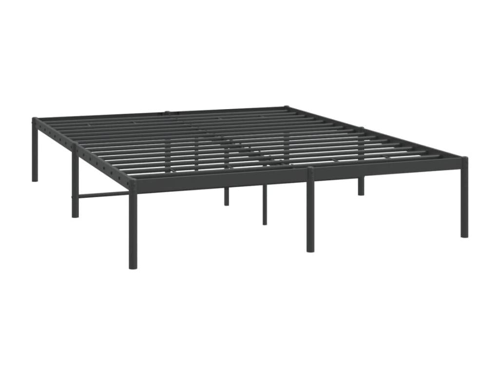 Black Metal Bed Frame, 140 x 190 cm