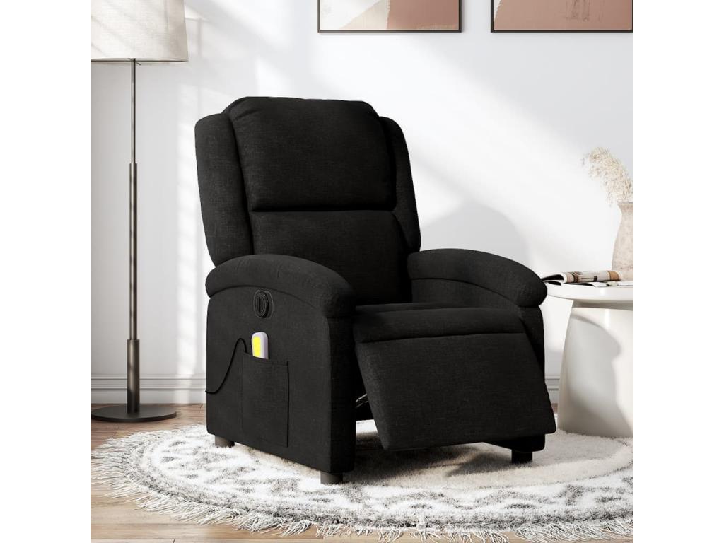 Black Fabric Accent Chair