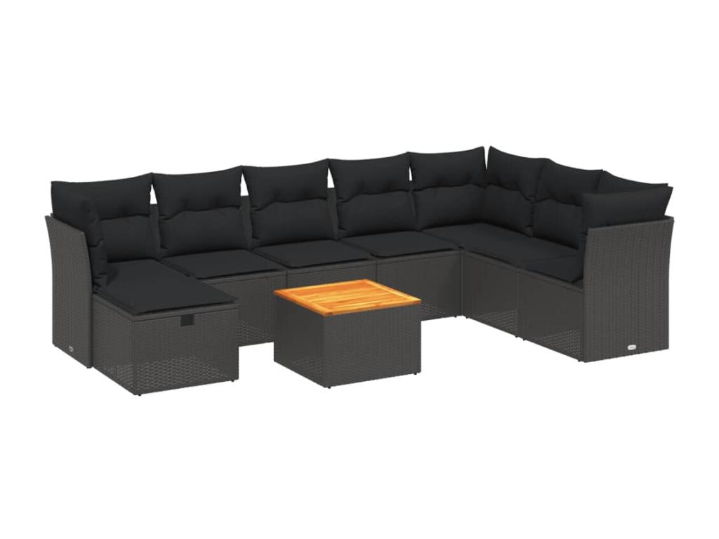 Black Woven Resin Wicker Outdoor Furniture Set - dlz1766569050289