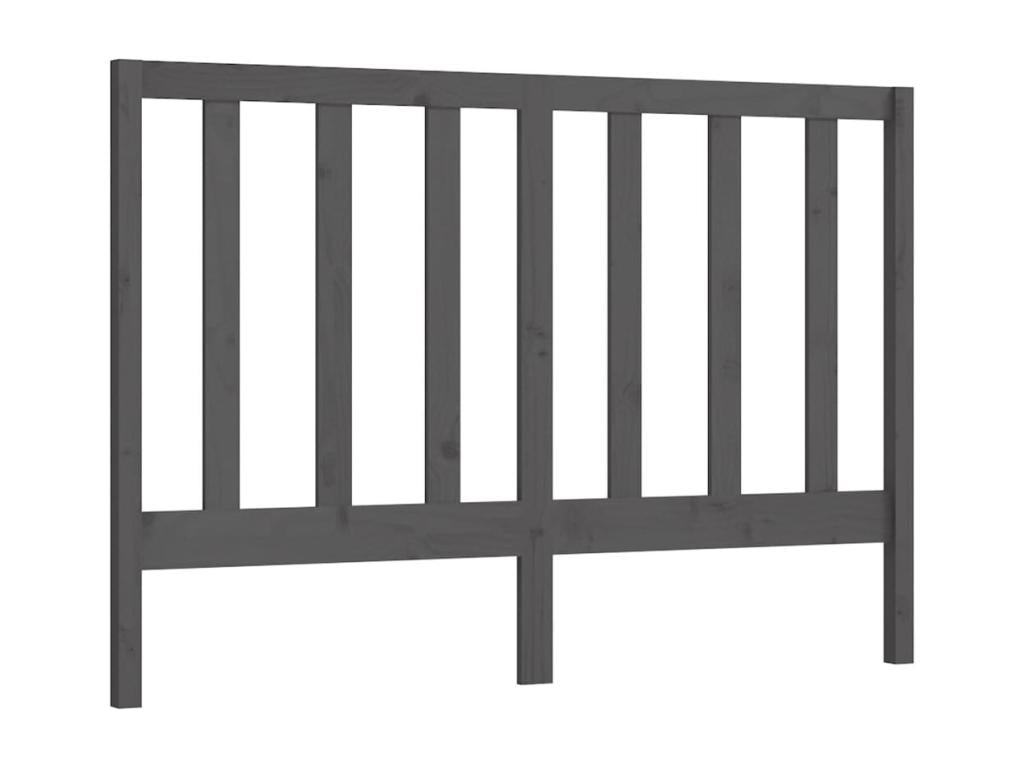 Gray Solid Wood Bed, 166 x 4 x 100 cm